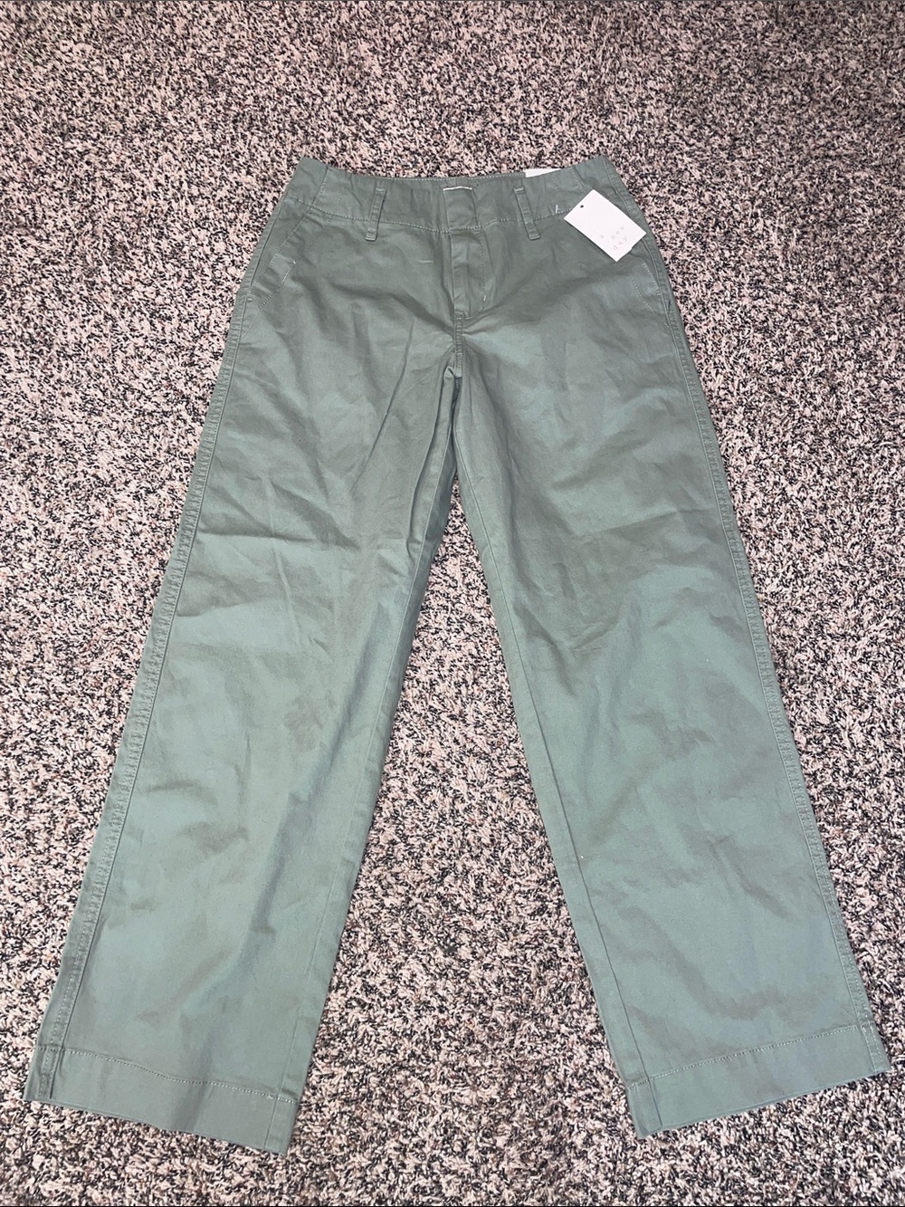 A New Day High Rise Straight Leg Sage Trousers Size 2 NWT